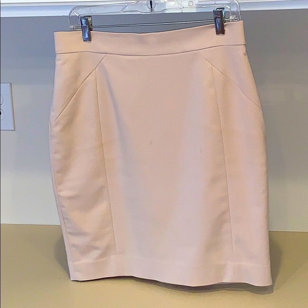 NWT H&M Light Tan Pencil Skirt back zip closure